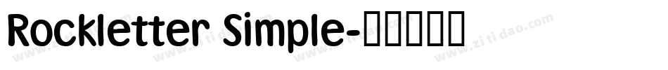 Rockletter Simple字体转换